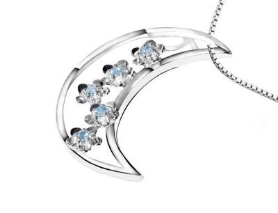 意洋月牙灣925天然藍晶吊墜YP08128 輕盈臻美，觸手可及